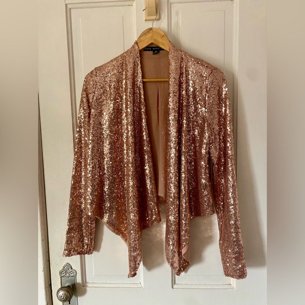 Copper sequin sparkly top